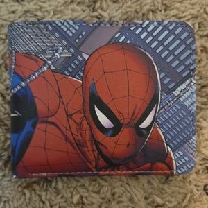 New Spiderman marvel comic anime manga leather wallet